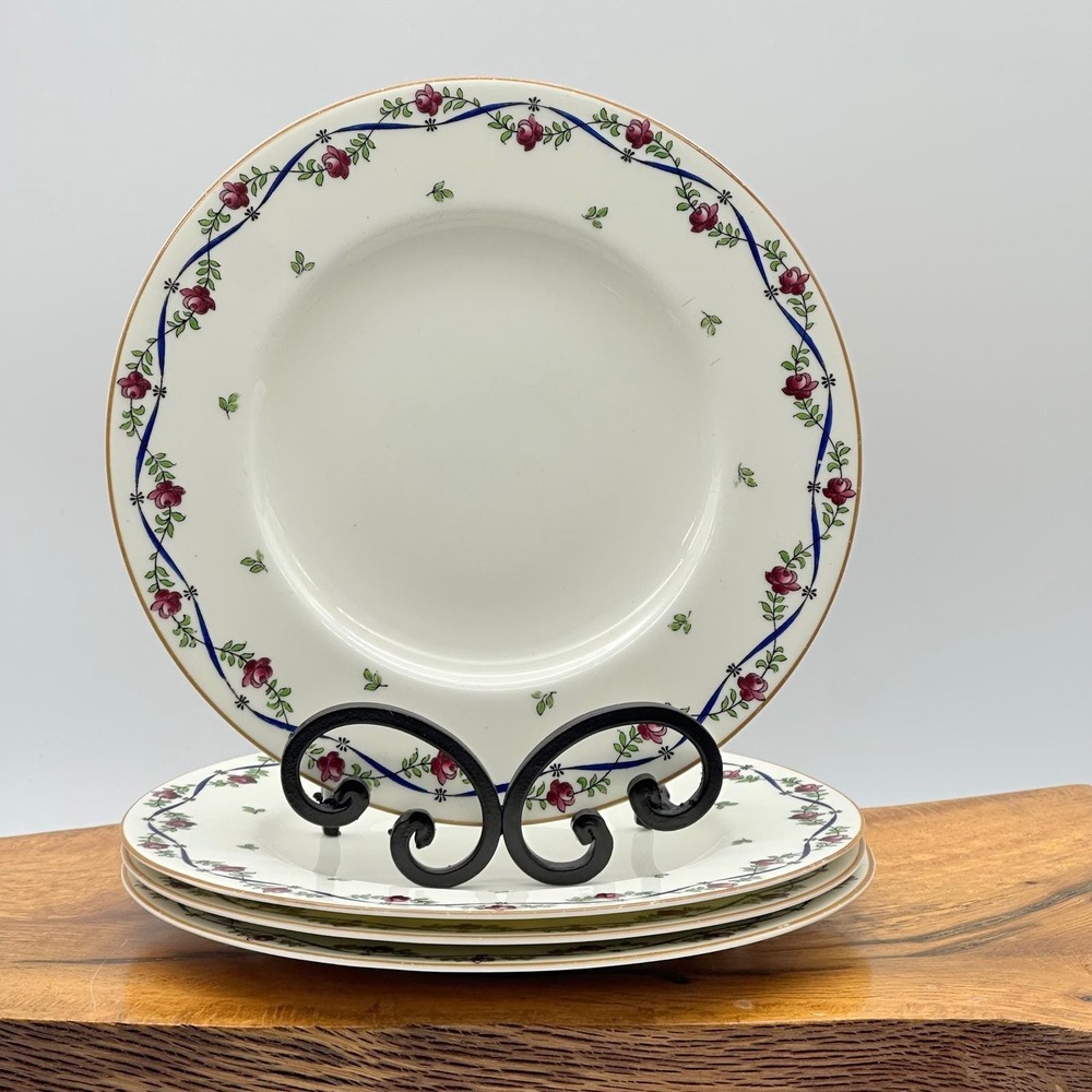 Royal Worcester England The Riga Jones McDuffee Stratton Salad Plates Set of 4
